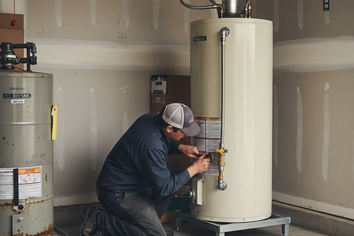 Water heater and shutoff valve replacement in Henrico